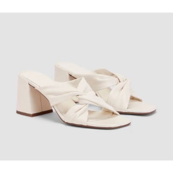 Everlane The Day Twist Heel in White Size 9.5 Summer - Picture 2 of 13